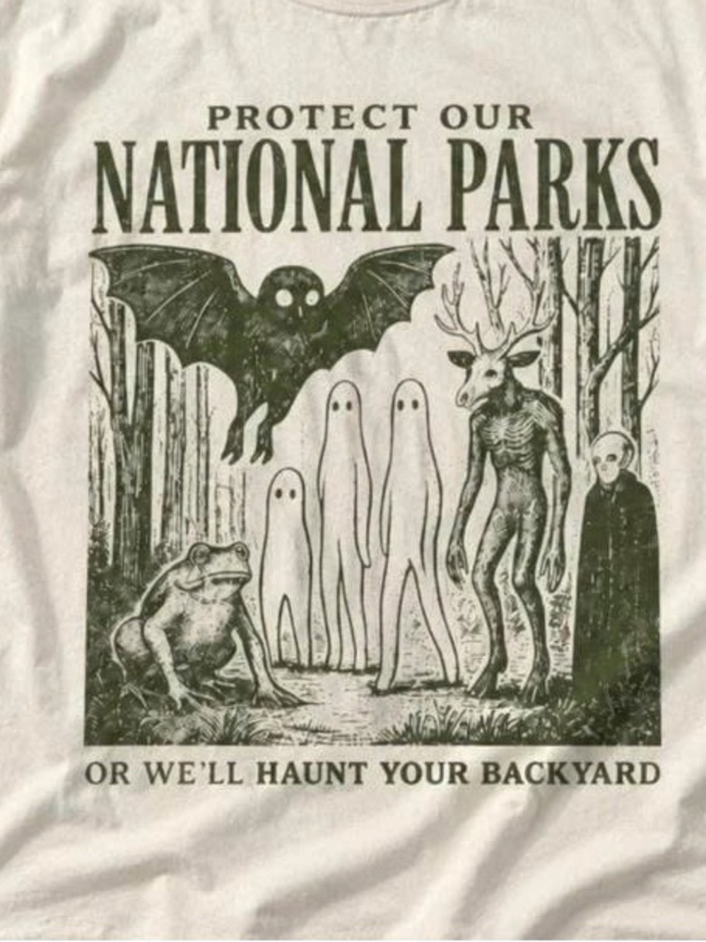 Cream 'Protect Our National Parks' Graphic Tee - Women's Short Sleeve - Picture 2 of 3